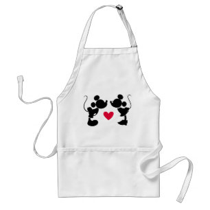Tablier Mickey & Minnie Mariage   Silhouette