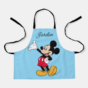 Tablier Mickey Mouse geste de la main ouverte