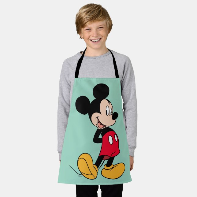 Tablier Mickey Mouse Mains Derrière le Dos (Porté)