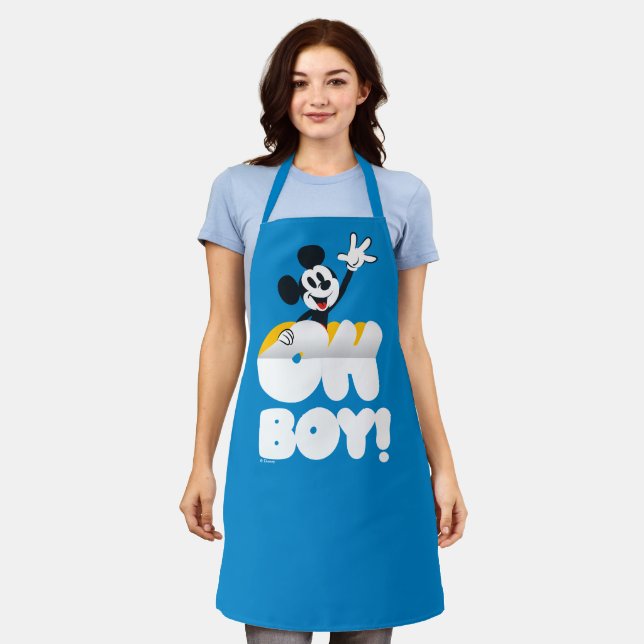 Tablier Mickey Mouse Oh Boy ! Décollez ! (Porté)