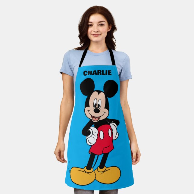 Tablier Mickey Mouse Pose Souriante (Porté)