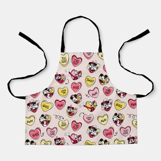 Tablier Mickey Souris & Amis | Valentine Heart Candy (Recto)