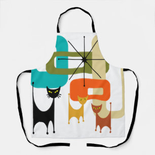 Tablier Mid century Modern Cats
