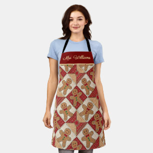 Tablier Mignon motif patchwork d'homme en pain d'épices