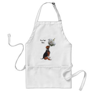 Tablier Mignonne Beagle Chiot Blanc Rose Animal