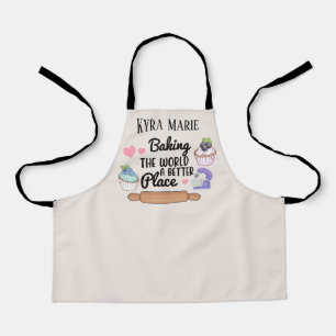 Tablier mignonne cupcake baking girls ajouter nom