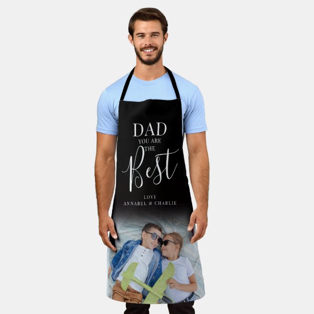 Tablier Mignonne 'DAD' vous êtes la meilleure photo sur to (Porté)