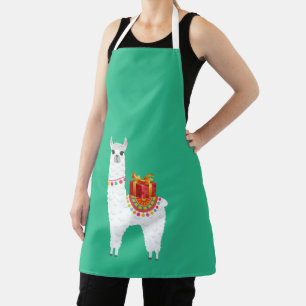 Tablier Mignonne lama de Noël de l'Alpaga