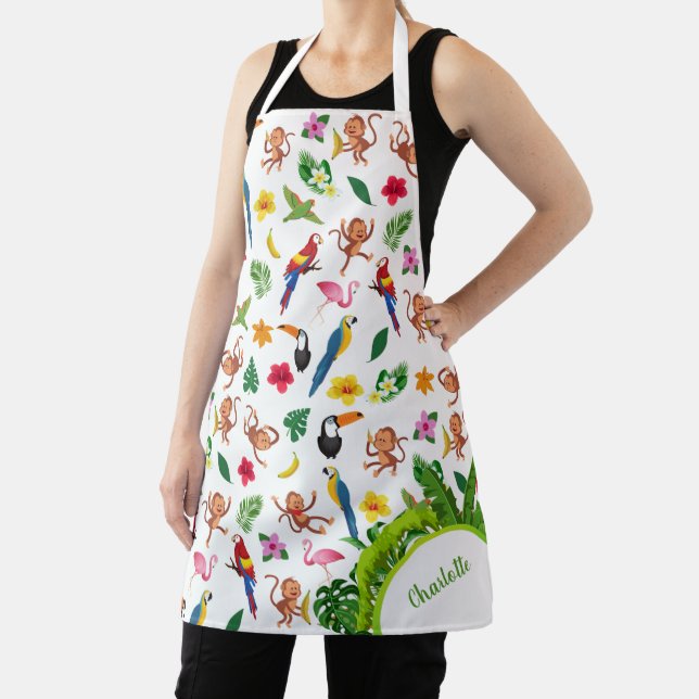Tablier Mignons et bananes en Jungle Motif Cuisine (Insitu)
