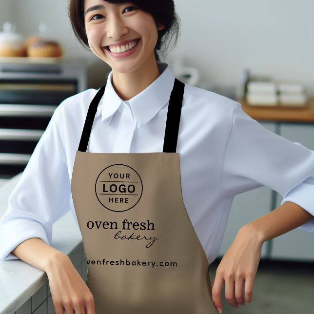 Tablier Mini Brown Business Logo Pâtisserie Chef boulanger (Créateur téléchargé)