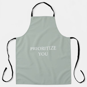 Tablier Minimal Prioriser Vous Citation Cendre Couleur