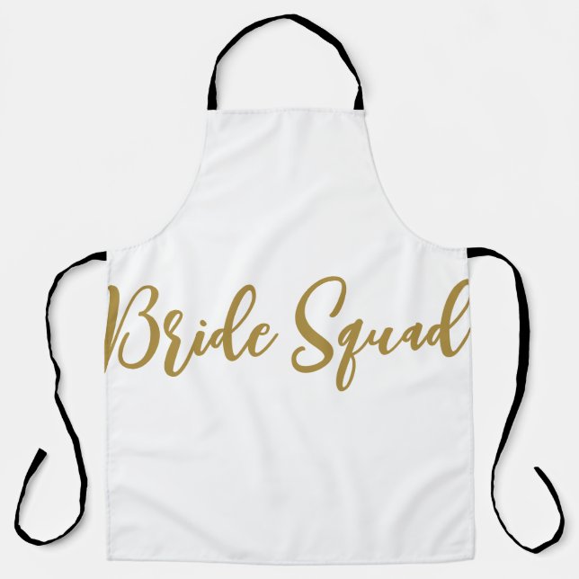 Tablier minimale add your name text bridesmaid gijd (Recto)