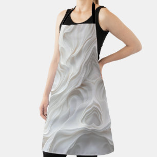 Tablier minimaliste Marbre blanc Wave Apron élégan