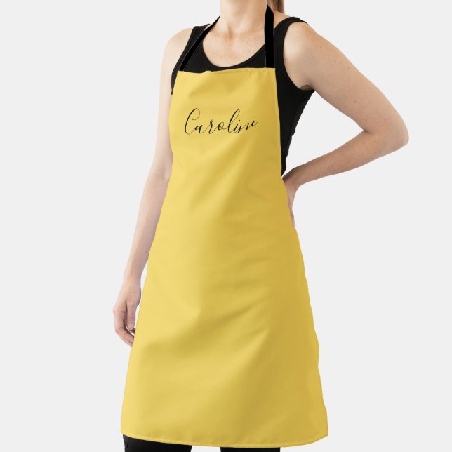 Tablier Minimaliste moderne moutarde jaune (Insitu)