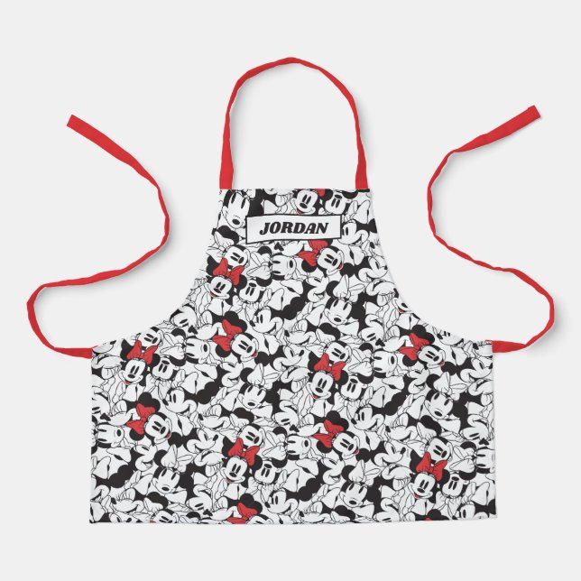 Tablier Minnie branchée | Motif classique (Recto)