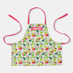 Tablier Minnie et Daisy   Monogramme Motif tropical