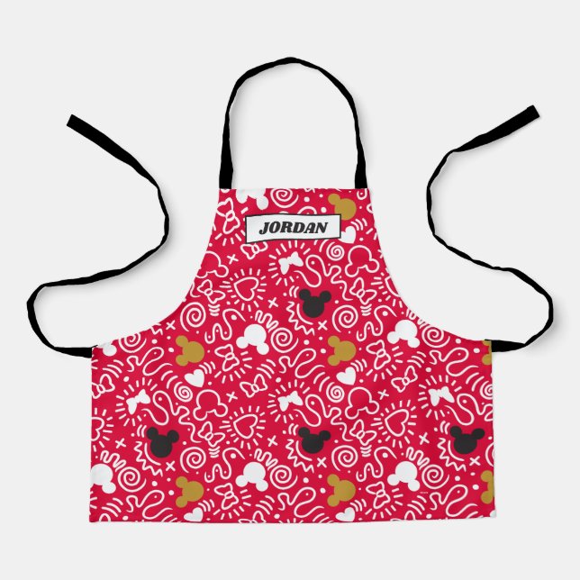 Tablier Minnie Mouse | Motif Doodle (Recto)