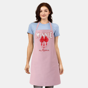 Tablier Minnie Mouse Retro Sourire Cerise