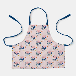 Tablier Minnie Mouse souriante motif floral