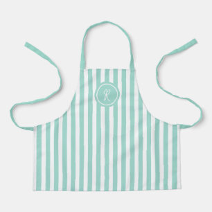 Tablier Mint French Beach Stripe Personnalisé Monogramme