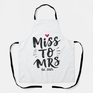 Tablier Mlle à Mme Est. 2025 Mariage de femme mariée coupl