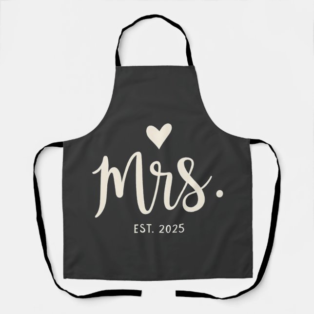 Tablier Mme Est. mariage Fiançailles mariée 2025 (Recto)