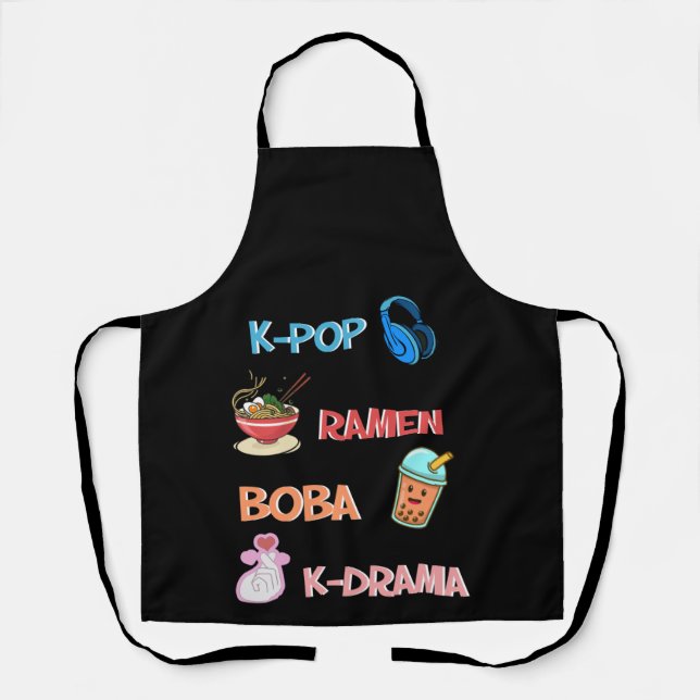 Tablier Mode K-Pop pour les fans de K-Drama et K-Pop corée (Recto)