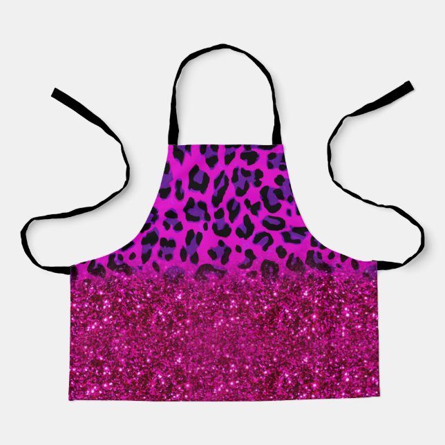 Tablier Mode moderne rose violet Parties scintillant Leopa (Recto)