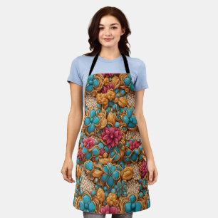 Tablier Modèle floral coloré