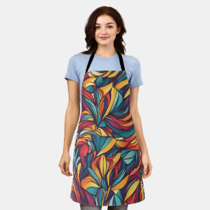 Tablier Modèle floral coloré