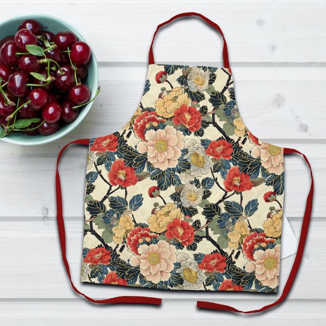 Tablier Modèle floral japonais Ukiyo-E Art (Créateur téléchargé)