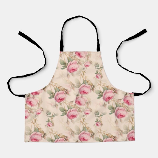 Tablier Modèle floral vintage rose (Recto)