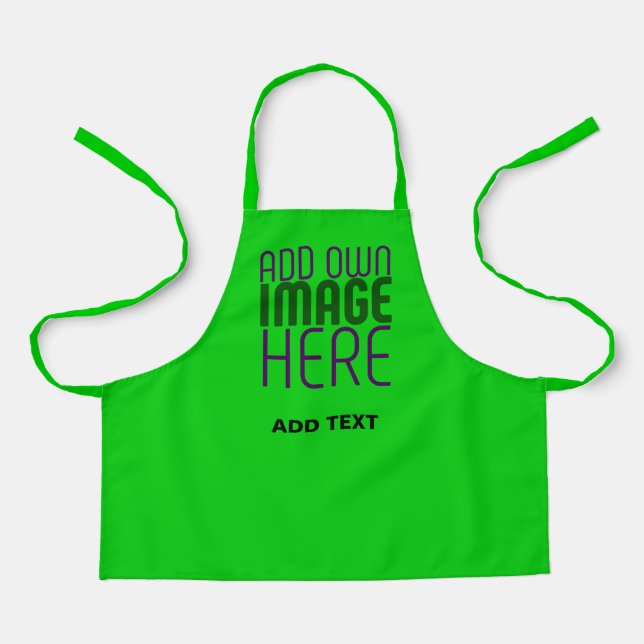 TABLIER MODÈLE TEXTE D'IMAGE VERTE MODERNE ÉDITABLE LIME (Recto)