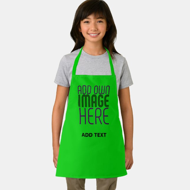 TABLIER MODÈLE TEXTE D'IMAGE VERTE MODERNE ÉDITABLE LIME (Insitu)