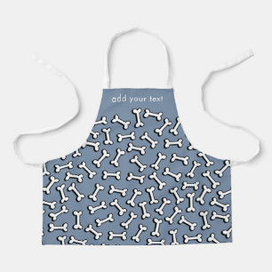 Tablier Modern Cute Funny Dog Bone Motif Ajouter Votre Nom