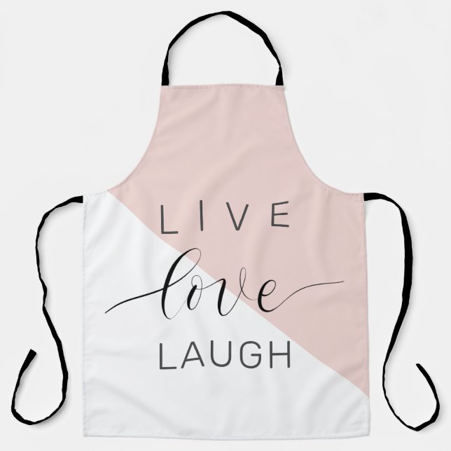 Tablier Modern Love Laugh Motivation positive (Recto)
