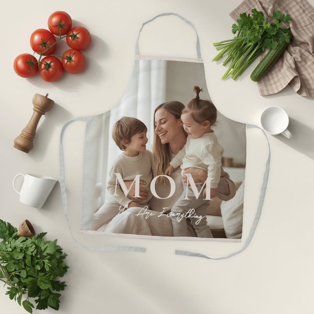 Tablier Modern Personalized Photo MOM Apron (Créateur téléchargé)