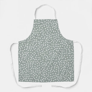 Tablier Moderne Boho bleu à pois