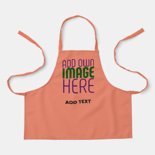 TABLIER MODERNE ÉDITABLE CORAL ORANGE IMAGE MODÈLE TEXTE
