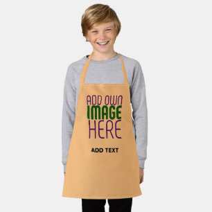TABLIER MODERNE ÉDITABLE PEACH ORANGE IMAGE MODÈLE TEXTE