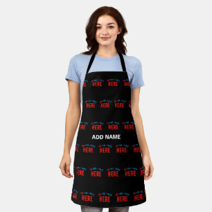 TABLIER MODERNE ET MODERNE PERSONNALISABLE NOIR VÉRIFIÉ