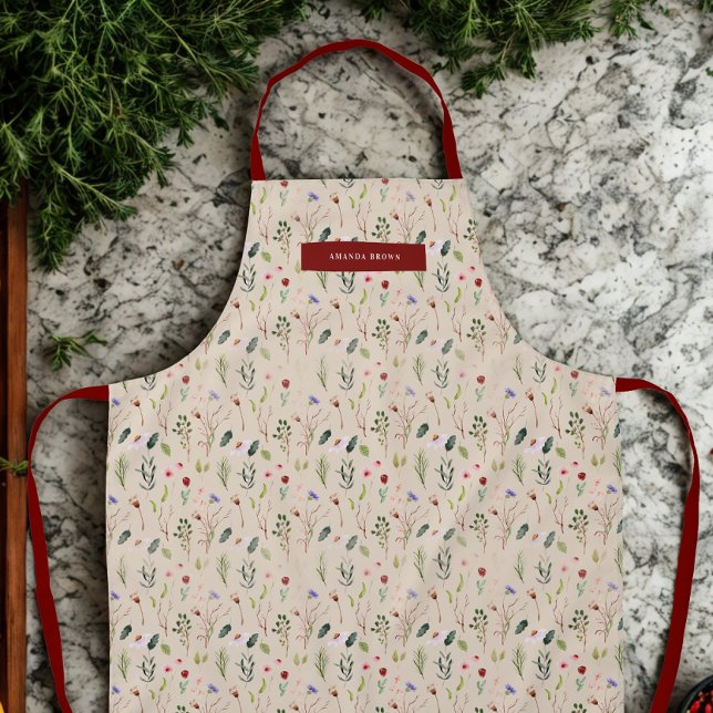 Tablier Moderne Fleur sauvage Floral Grace Chic tendance (Créateur téléchargé)