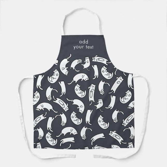 Tablier Moderne Kawaii Funny Cute Cats Motif (Recto)