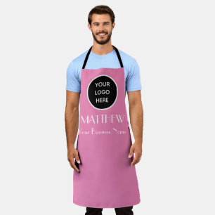 Tablier Moderne minimaliste rose logo personnalisé moderne