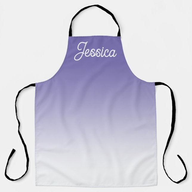 Tablier (Modifiable) Ombre couleur violet clair et votre t (Recto)