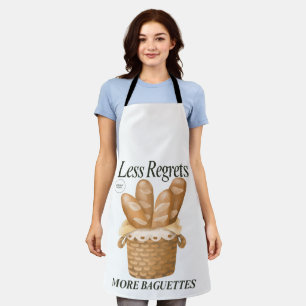 Tablier Moins De Regrets Plus De Baguettes Drôle Pain Fran