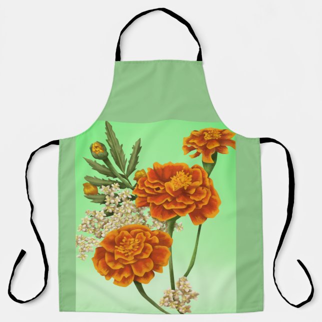 Tablier Mois de naissance Octobre Marigold Tout sur Imprim (Recto)