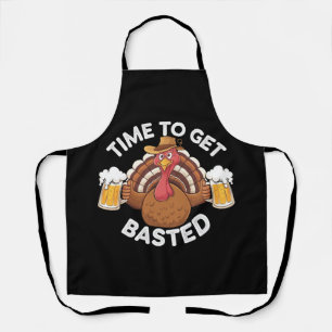 Tablier Moment de l'arrosage drôle de bière de Thanksgivin