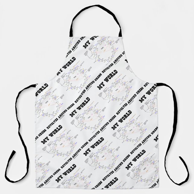 Tablier Mon monde tourne autour de Krebs Humour de biochim (Recto)