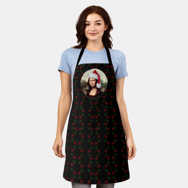 Tablier Mona Lisa Chapeau de Père Noël Noël (Porté)